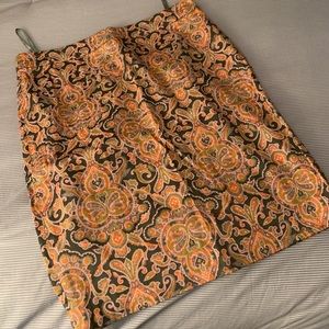 J. Crew paisley pencil skirt